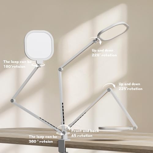 LitONES LED Desk Lamp for Home Office with Clamp, White