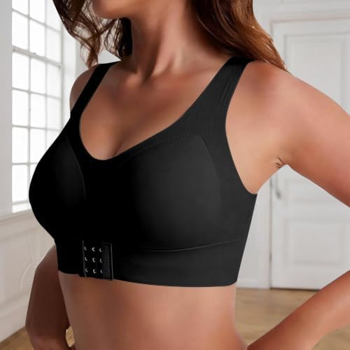 Posture Corrector Bra for Women Cross Back Front Closure Full Coverage Bras