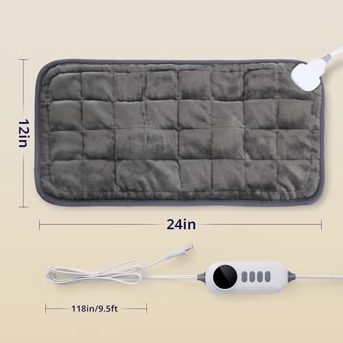 Weighted Heating Pad with Massager, FSA Vibrating Heating Pad for Back