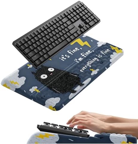 Ergonomic Keyboard Stand with Cute Monster Memory Foam Wrist Rest