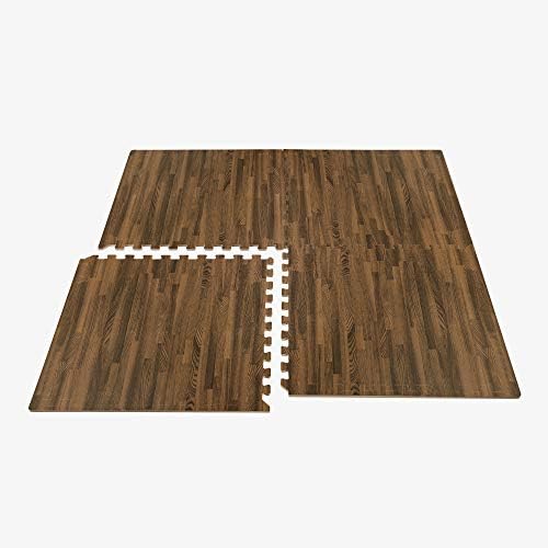 Forest Floor Farmhouse 3/8 Inch Thick Printed Foam Tiles, Premium Wood Grain Interlocking Foam Floor Mats, Anti-Fatigue Flooring – Stylish Flooring Solution