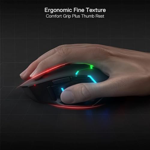 Redragon M690 PRO Wireless RGB Gaming Mouse 8000 DPI Remapping Keys