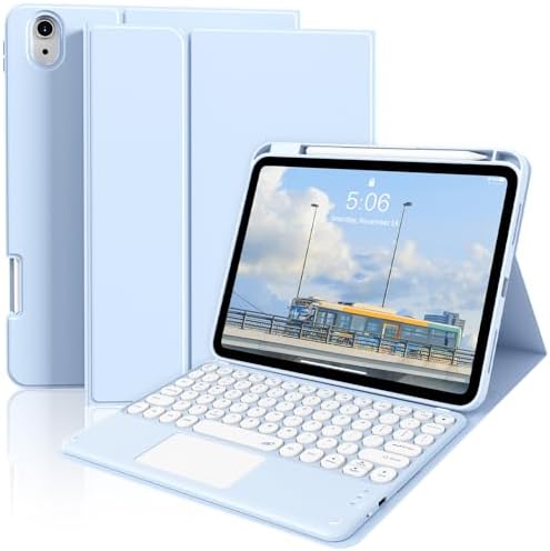 JKSML for iPad(A16) 11th/10th Generation Case with Keyboard, Round Key