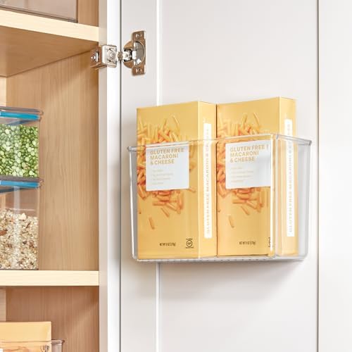 iDesign Adhesive Organizer Bin, Set of 4, Clear
