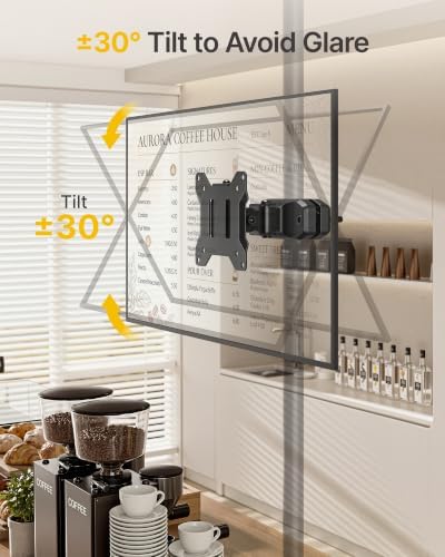 monTEK Pole Monitor Mount Bracket, Full Motion,17–32" Screen,Up to 17.6 Lbs