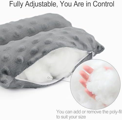 Neck Pad Strap Cushion Pillow for Arm Sling Comfort Shoulder Support Pad Rotator Cuff Replacemet Surgery Elbow Brace Carry Padded Cover Broken Wrist Hand Injury Cast, Minky Dot Dark Gray