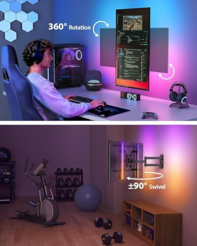Pipishell Full Motion TV Wall Mount with LED Light for 13–43 inch TVs