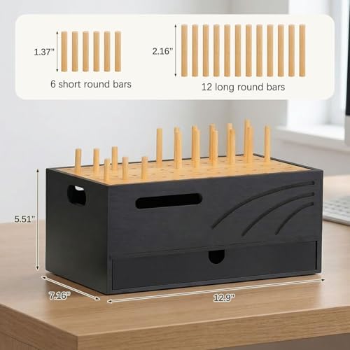Homde Office Charging Station Organizer: 2 Layer Charger Holder (Black)