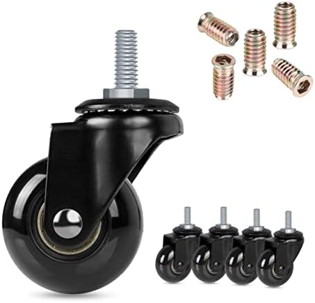 Hirate 2 inch Office Chair Casters Wheel with 5/16"-18UNC Threaded Stem