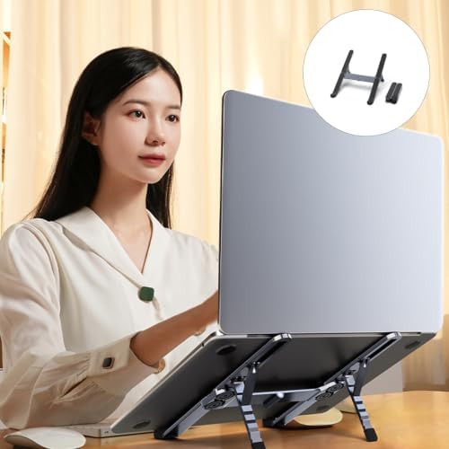 Ventilated Cooling Laptop Stand for Offices and Travel, Grey