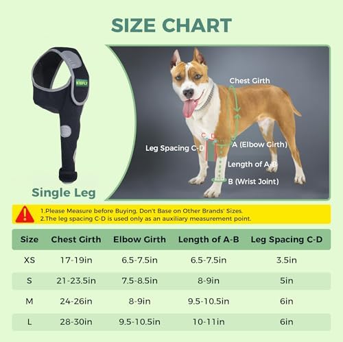 Dog Elbow Protector, Front Leg Sleeve for Elbow & Shoulder, M