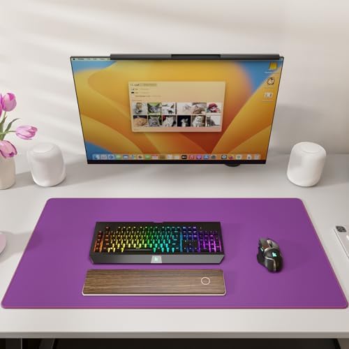 KTRIO Large Gaming Mouse Pad, Desk Mat, 31.5 x 15.7 in, Violet Purple, XXL