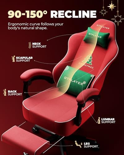 GTPLAYER Gaming Chair Ace Pro, Computer Office Chair for Adults, Red