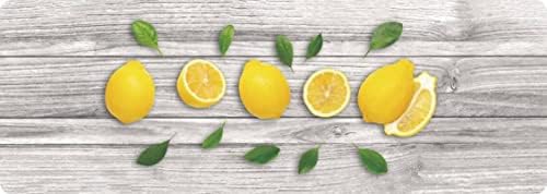 J&V TEXTILES Kitchen Mat Cushioned Anti Fatigue Floor Mat,19.6"x55", Thick Non Slip Waterproof Kitchen Rugs and Mats, Standing Mat for Kitchen,Floor,Home,Office,Desk,Sink,Laundry (Lemons)