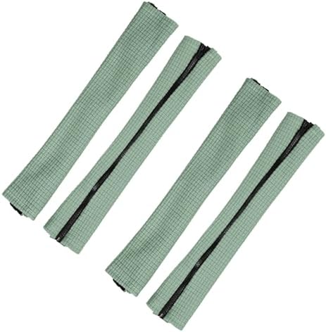 PATIKIL 22x4.3 in Office Chair Armrest Covers, 2 Pair Office Chair Arm Covers Long Computer Chairs Arm Rest Cover with Zipper Removable Rest Slipcover Hand Rest Protector, Pine Green