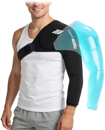 ComfiTECH Reusable Shoulder Arm Ice Pack Wrap for Pitcher & Recovery, L
