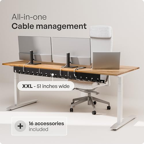 PAMO Cable Management Under Desk, Set of 3 - Black