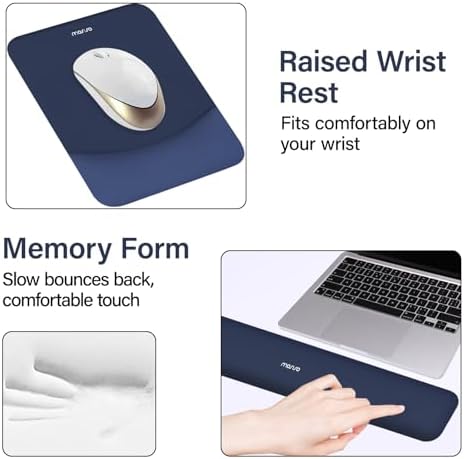 MOSISO Keyboard Mouse Pad Set, Large Gaming Mouse Pad&Keyboard Wrist Rest