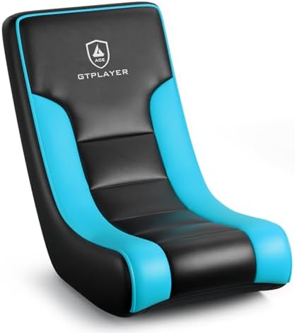 GTPLAYER Gaming Floor Chair Rocker – Rocking Floor Game Chair with Angle Limiter, Compact & Lightweight Gamer Seat – Turquoise Teal Series