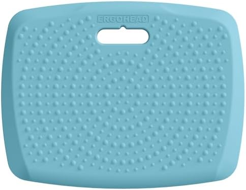3/4 inch Thick Office Standing Desk Mat, Portable Cushioned Standing Pad with Massage Points, Anti Fatigue Kitchen Floor Mat with Handle, Multi-Purpose Floor Comfort Mat (Teal, 17" x 22")