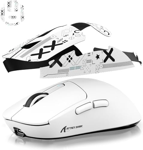 ATTACK SHARK Mouse Anti Slip Grip Tape for X3 Wireless Gaming Mouse - White