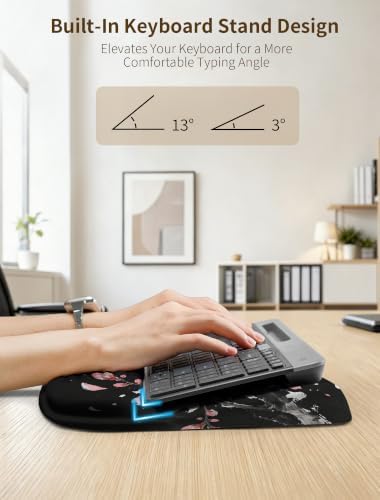 Ergonomic Keyboard Wrist Rest Pad with Wrist Support Ink Plum