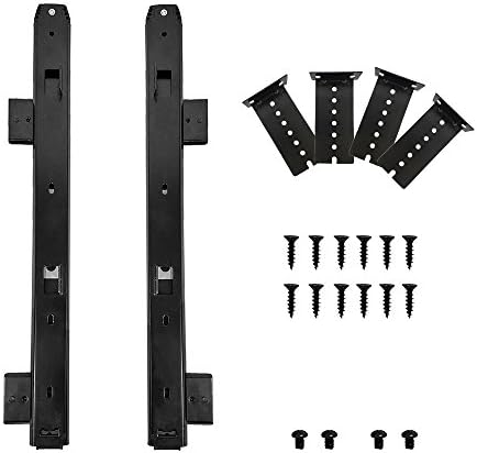 FRMSAET Heavy Duty Under Mount 12/14/16/18 inch Drawer Slides-16 inch Black