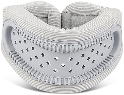 Neck Brace for Neck Pain and Support, Neck Support for Pain Breathable Cervicorrect Brace Adjustable Soft Silicone Foam, Cervical Collar for Sleeping, Relieving Spinal Pressure (Grey)