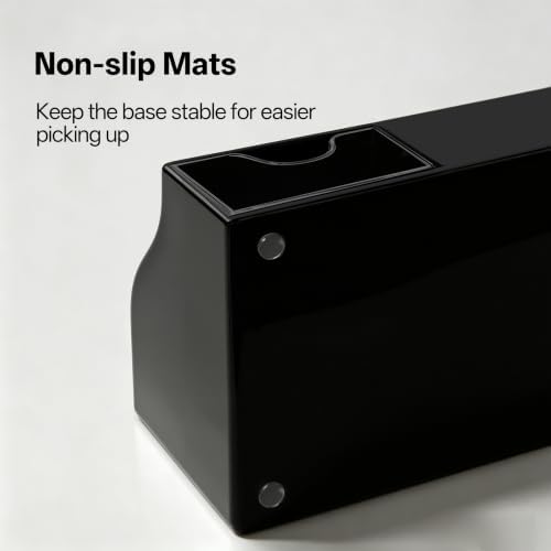 HBlife Acrylic Desk Organizer with Drawer, Pen & Pencil Holder, Multifunctional Desktop Caddy for Office Supply and Organization (Black)