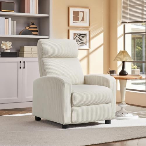 Yaheetech Recliner Chair with 3 Adjustable Angles Living Room Chairs Beige