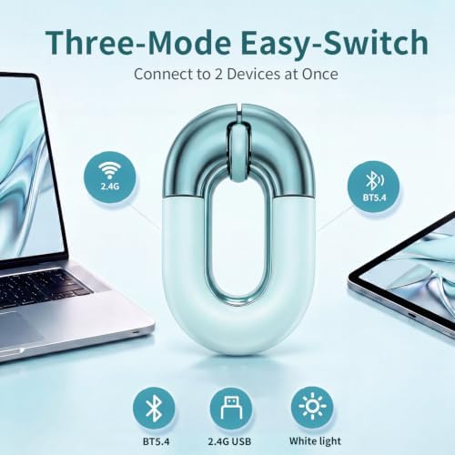 Bluetooth Mouse for Laptop Donut Green Wireless Mouse, Rechargeable