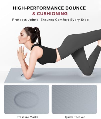 HAPBEAR Large Yoga Mat - 72"x36" Extra Wide Exercise Mat - 1/4" Thick Dual Color PVC | Anti-Slip Surface & High Cushioning - Ideal for Yoga, Pilates & Home Workouts - Bonus Mesh Bag