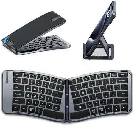 MoKo Ergonomic Foldable Keyboard, Split Portable Folding Bluetooth Keyboard