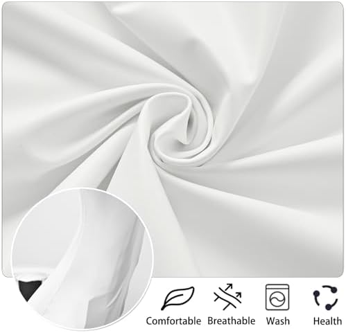 Waterproof PU Leather Gaming Chair Cover, Ergonomic Office Computer Game Chair Slipcovers, 4pcs Set Anti-Slip Stretchy Covers for Reclining Racing Gaming Chair (White)