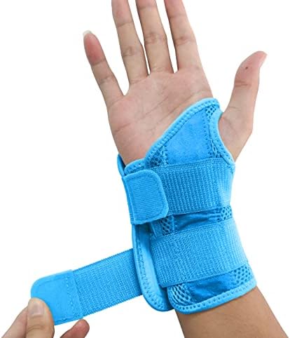 NuCamper Wrist Brace for Carpal Tunnel Night Wrist Support Right Hand Blue