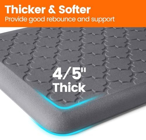 4/5 Inch Thick Anti-Fatigue Kitchen Mat Comfort Standing Floor Mat for Home