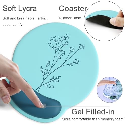 Ergonomic Mouse Pad with Wrist Rest Support,Gel Mouse Pads for Desk