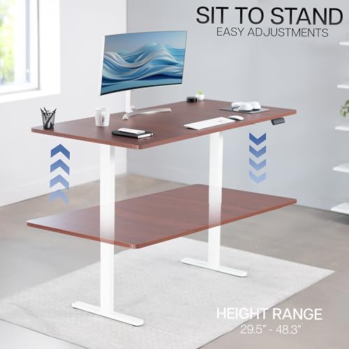 VIVO Dark Walnut 71 x 36 in Standing Desk, DESK-KIT-E2W7D-36