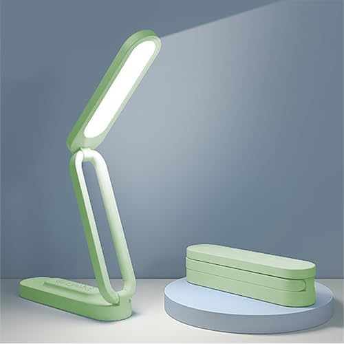 Giryuhd LED Desk Lamp for Office Home & Battery Operated Lamp Rechargeable Lamp Foldable & Portable Light, LED Desk Light Strip, 3 Brightness Dimmable Small Desk Lamp Wireless Reading Lamp