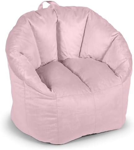 Big Joe Milano Plush Desert Rose Beanbag Chair