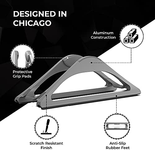 HumanCentric Vertical Laptop Stand for Desks Space Grey, MacBook Adjustable