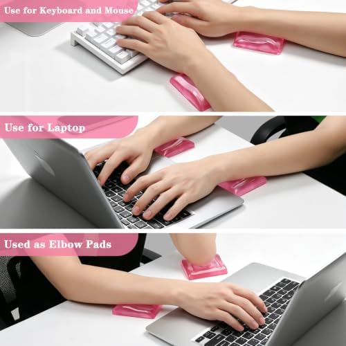 Ergonomic Gel Wrist Rests for Laptop 2pcs - Pink