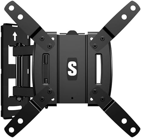 SECURA Small Full Motion TV Wall Mount for 10" to 40" Screens up to 100lbs - Tilt, Swivel Extend - Easy DIY TV Mount w/Included Hardware - QSF210