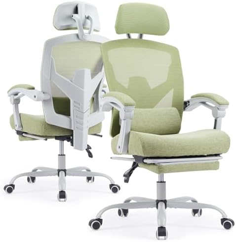 Ergonomic Office Chair with Footrest, Computer Gaming Chair