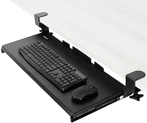 VIVO Black Clamp-on 27 x 11 in Keyboard Tray, MOUNT-KB05E