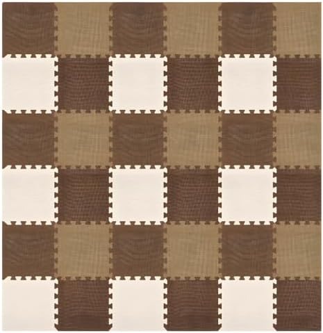 We Sell Mats Interlocking Foam Floor Tiles - 3/8" Thick Mocha Mix 36-Pack