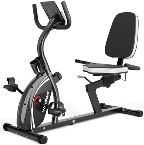 VANSWE Recumbent Exercise Bike for Home Seniors with 380 LB Weight Capacity