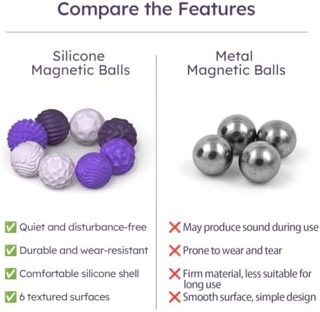 Magnetic Sensory Fidget Balls (8PCS), Weighted Magnet Balls Fidget Toys