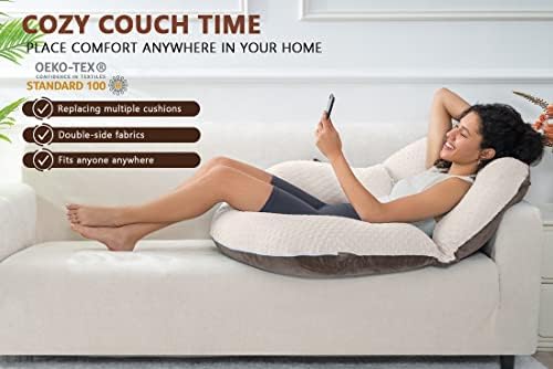 INSEN Reading Pillow, Back Pillow for Sitting in Bed and Couch, Gaming Pillow for Adults, Sit Up Support for Bed