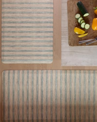 House of Noa Nama Standing Mat – Anti-Fatigue Cushioned Kitchen Mats for Floor | Ergonomic Bounce-Back Foam Kitchen Mats | Anti-Fatigue Mats for Kitchen & Standing | Devon Twine | 22" x 72"
